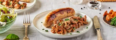 Boudin blanc et girolles