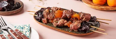 Brochettes d'agneau et abricot