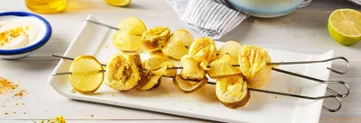 Brochettes de filet de carrelet au curry et citron