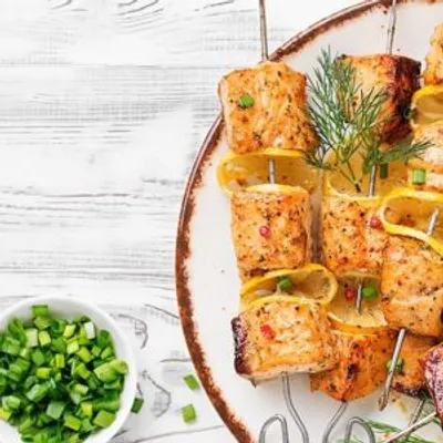 Brochettes de saumon au barbecue