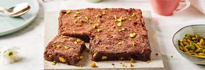 Brownie chocolat aux éclats de pistache