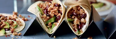 Burritos de chaire à saucisse et haricots rouges