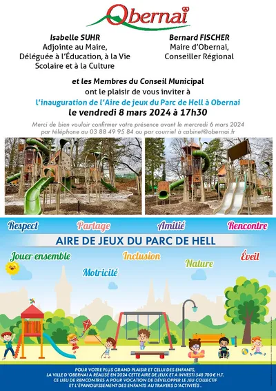 Inauguration Aire de jeux Parc de Hell
