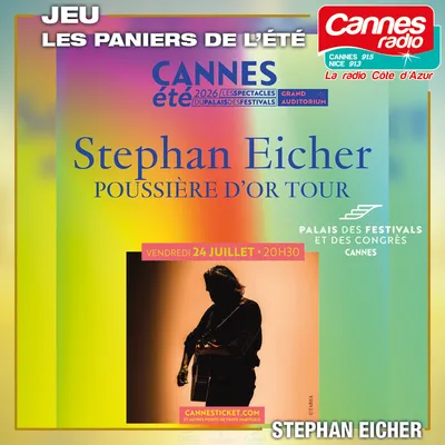 GAGNEZ DES PLACES POUR LE CONCERT DE STEPHAN EICHER AU PALAIS DES FESTIVALS DE CANNES