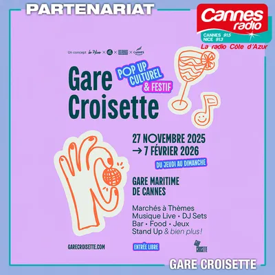 PARTENARIAT CANNES RADIO : GARE CROISETTE A CANNES