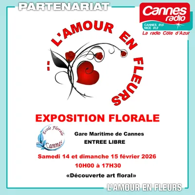 PARTENARIAT CANNES RADIO : L'AMOUR EN FLEURS