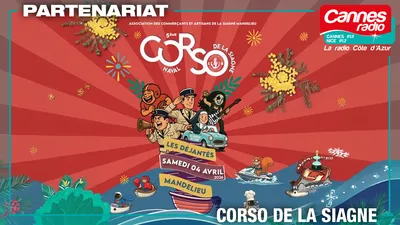 PARTENARIAT CANNES RADIO : LE CORSO DE LA SIAGNE 5ème EDITION