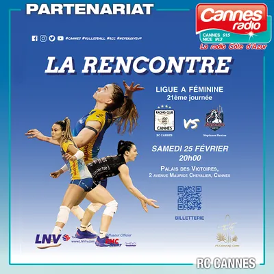 AGENDA : MATCH RC CANNES-NEPTUNES DE NANTES SAMEDI 25/02/23