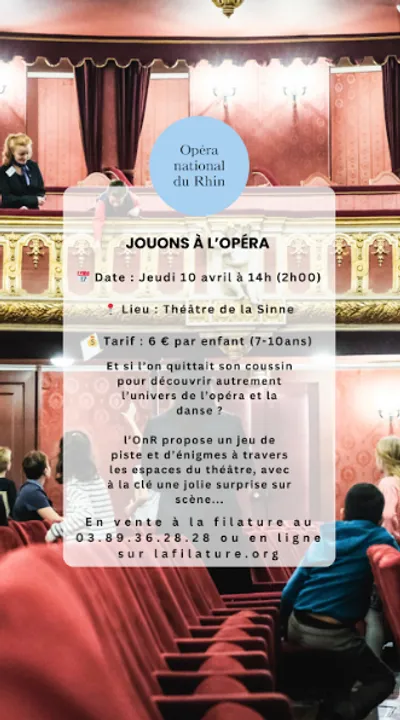 Jouons à l'Opéra - Atelier Jeune Public