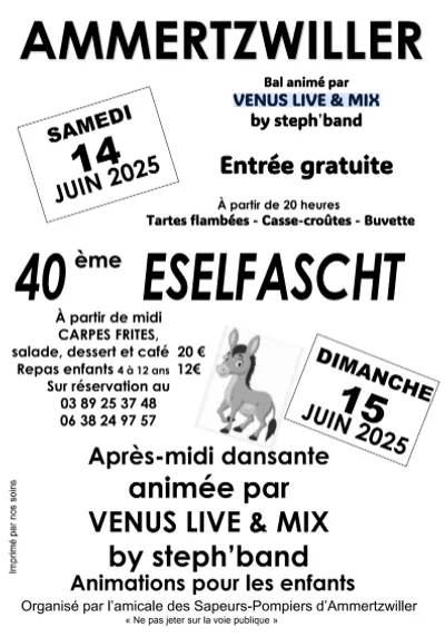40 ème ESELFASCHT à Ammertzwiller