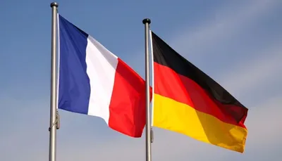 Drapeau allemand et français