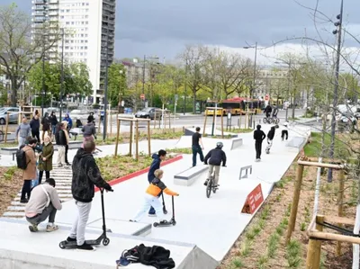 Inauguration du street park à la gare de Mulhouse
