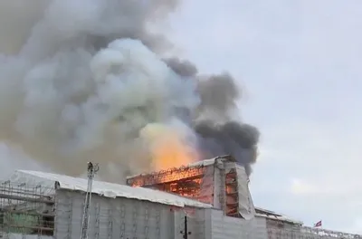 Incendie de la vieille Bourse de Copenhague