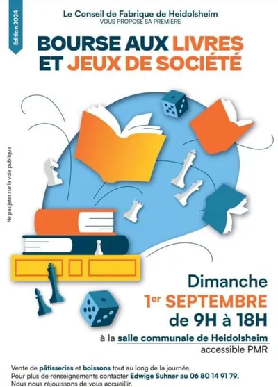Bourse aux livres et jeux de socièté à Heidolsheim