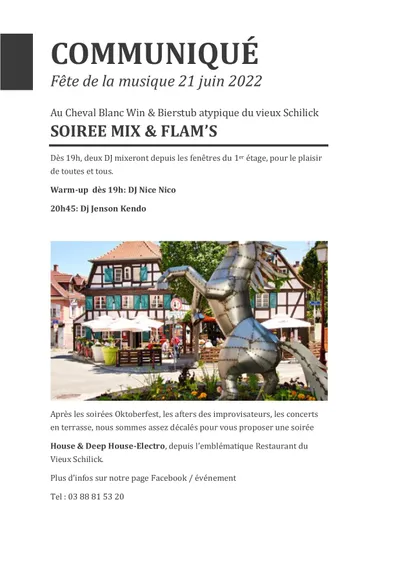 Communiqué Fête de la Musique