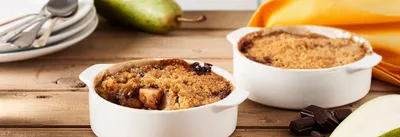 Crumble poire-chocolat