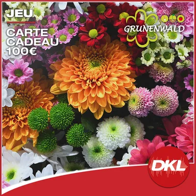 DKL - S11 - Cartes Cadeau 100€ Fleurs Grunenwald