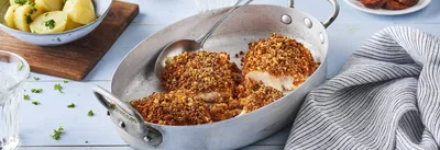 Dos de cabillaud et sa croute de chorizo-parmesan