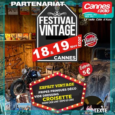 PARTENARIAT CANNES RADIO : LE SALON ESPRIT VINTAGE A CANNES