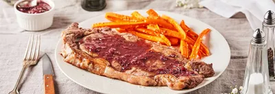 Entrecôte et sa sauce au Porto