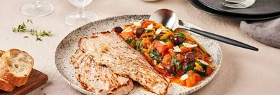 Escalopes de veau aux légumes du soleil