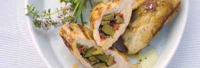 Escalopes de poulet fourrées aux légumes du soleil