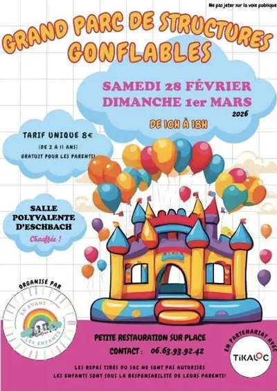 ESCHBACH : GRAND PARC DE STRUCTURES GONFLABLES 