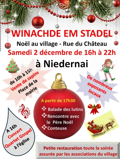 "Winachde em Stadel" - Noël au village - 2 décembre 2023 à Niedernai