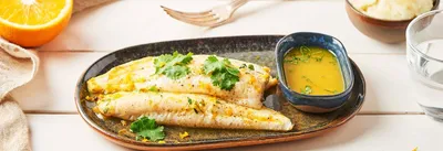 Carrelet et sauce à l'orange