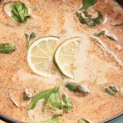 Fondue asiatique au lait de coco