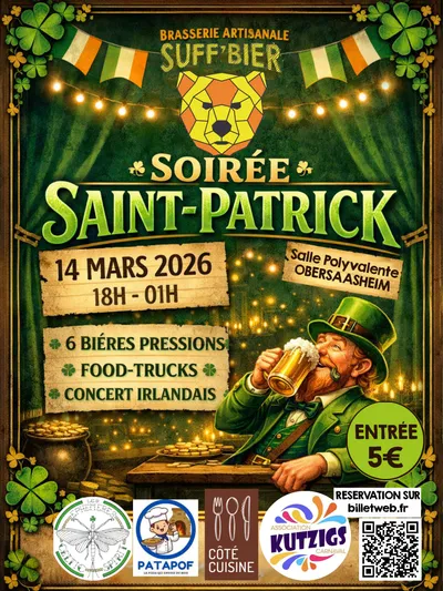 La Brasserie Suff'Bier organise pour la 3ème fois une soirée Saint Patrick