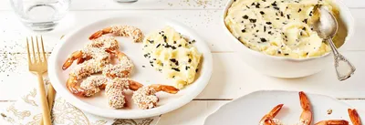 Gambas en courte de sésame 