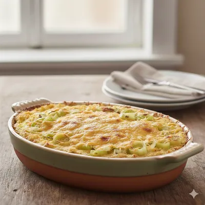 Le gratin de poisson et poireaux