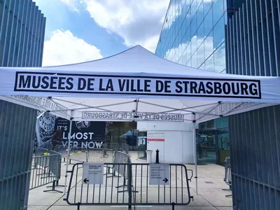 L'entrée du Musée d'Art Moderne à Strasbourg