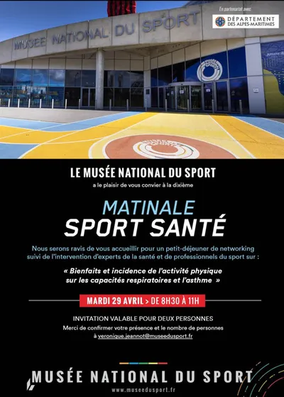 PARTENARIAT CANNES RADIO : LES MATINALES SPORT-SANTE AU MUSEE NATIONAL DU SPORT A NICE