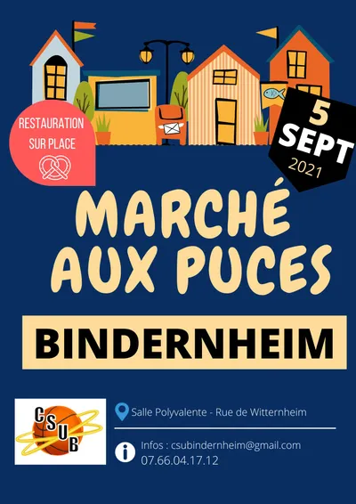 Marché aux puces organisé par le club de basket de Bindernheim