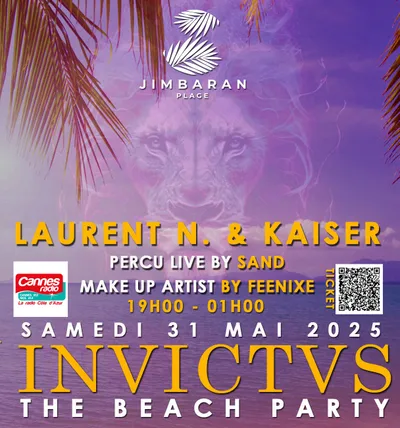 PARTENARIAT CANNES RADIO : "INVICTUS BEACH PARTY" A GOLFE-JUAN