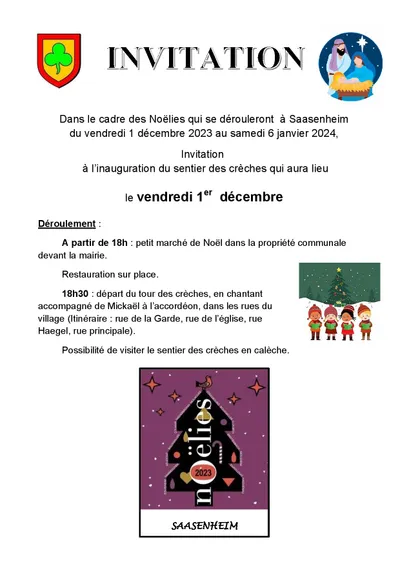 L'inauguration du magnifique sentier des crèches  de la Commune de Saasenheim 