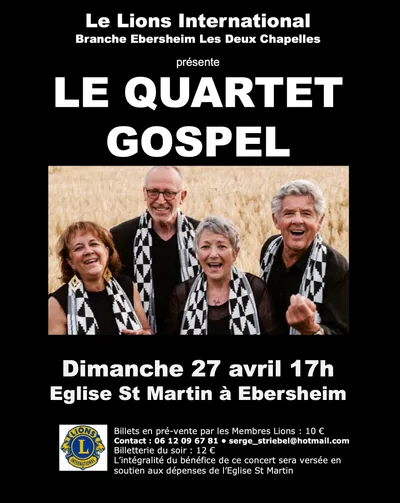 Le Quartet Gospel à l'Eglise Saint-Martin à Ebersheim