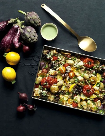 Légumes rôtis et féta