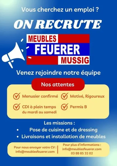 Recherche emploi Meubles Feuerer