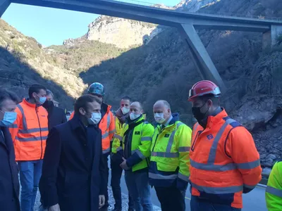 ACTU 10/01/22 : EMMANUEL MACRON S'EST RENDU DANS LA VALLEE DE LA ROYA CET APRES-MIDI
