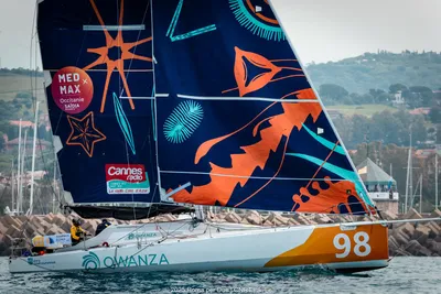 LES REGATES DE CANNES RADIO : L'EQUIPAGE DE GOULVEN MARIE EN TETE DE LA ROMA PER DIU