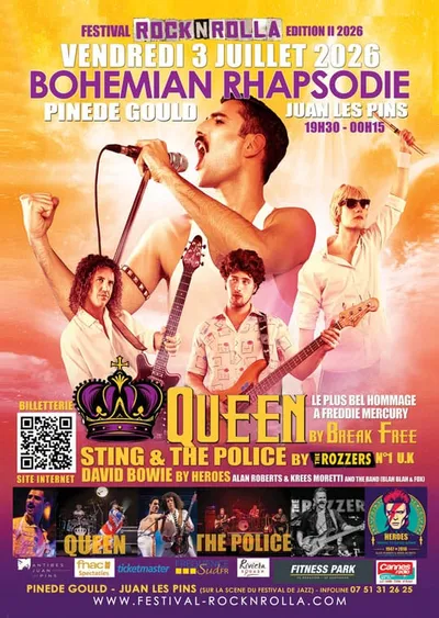 GAGNEZ DES PLACES POUR LE FESTIVAL ROCK'N'ROLLA A LA PINEDE GOULD A JUAN-LES-PINS