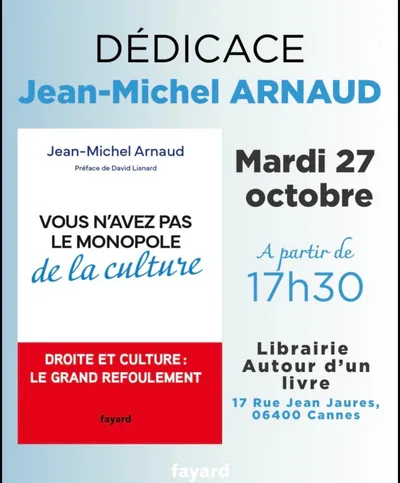 Jean-Michel Arnaud dédicace son nouveau livre aujourd’hui à Cannes