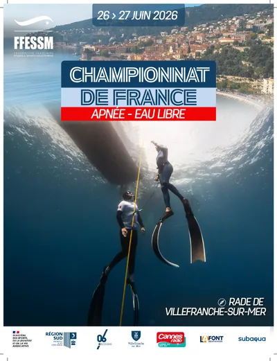 PARTENARIAT CANNES RADIO : LE CHAMPIONNAT DE FRANCE D’APNÉE EN EAU LIBRE VILLEFRANCHE-SUR-MER 	