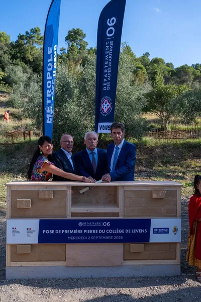Levens : la première pierre du futur collège a été posée