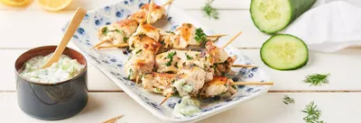 Brochette de poulet à la grecque 
