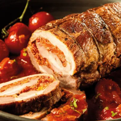 Rôti de porc et tomates séchées