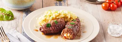 Roulés de steaks aux poireaux 